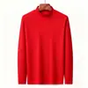 Camiseta Masculina Derong de Lã Dupla Face com Gola Alta Curta e Manga Longa, Top Camada Interna Quente, Camisa Básica Casual Lisa para Outono e Inverno