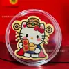 Pegatina de teléfono de oro de alta pureza 999 Shuibei Sanrio colorida, figura de dibujos animados linda popular, un regalo para la riqueza y la prosperidad