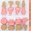 Mini Moldes para Galletas de Dibujos Animados Sanrio Hogareños Moldes de Sandía Estéreo 3D Corte a Presión Horneado de Fondant Hecho a Mano