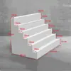 Gabinete de Isla con Forma de Escalón, Estante con Forma de Escalera, Estante de Almacenamiento, Gabinete para Flores y Regalos, Zapatero de Múltiples Niveles, Vitrina para Cosméticos