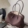 Primera Capa Piel de Vaca Togo Diseño de Nicho Bolso Almohada Bolso de Bolos Cuero Genuino Gran Capacidad Bolso de Hombro Único Bolso Boston