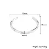 Pulsera Abierta Lisa de Acero Inoxidable, Lujo Ligero Estilo Ins, Tacto de Alta Gama, No se Desvanece, Versátil para el Viaje Diario, Pulsera de Acero de Titanio para Mujer