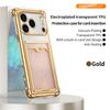 Adequado para Capa de Celular com Porta-Cartão e Glitter Galvanizado para Iphone18Promax, Capa com Porta-Cartão de Quatro Cantos Anti-Queda para Apple 17Pro