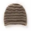 Gorro de Punto de Cachemira Nuevo para Otoño e Invierno Protección para las Orejas Gorro de Lana Moda para Mujer Versátil Cálido Protección contra el Frío Gorro Rayado Retro