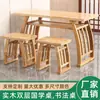 Mesa de Estudio Tradicional China de Madera Maciza de Doble Capa, Mesa Doble Silla de Estilo Antiguo, Escritorio y Silla de Enseñanza para Clases de Capacitación y Tutoría, Caligrafía y Pintura