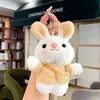 Chaveiro de ovelha de pelúcia fofo, boneca de pelúcia, pingente de bolsa para casal, brinquedo de máquina de pegar pelúcias, acessório de presente