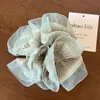 Scrunchie Plissado Franzido de Organza Francês Elástico Suave de Alta Qualidade para Coque Acessório de Cabelo para Rabo de Cavalo Corda de Cabelo