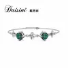 Desini Transfronterizo Nuevo Plata de Ley S925 Color Diamante Mosan Joyería Moda Japonesa y Coreana Pequeño Fresco Pulsera Versátil