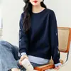 Sudadera Falsa de Dos Piezas para Mujer Otoño Temprano 2025 Nuevo Europeo Talla Grande Holgada Rayas Patchwork Top