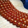 Ágata Roja Natural Mantra de Seis Caracteres Producto Semi-Terminado Ágata Negra Cuentas Sueltas Obsidiana Esmerilada Lema de Seis Caracteres Venta al por Mayor