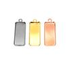 Acero inoxidable rectangular transfronterizo para comercio exterior con anillo para colgar, colgante rectangular para gema, accesorios de joyería DIY