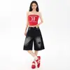 Pantalones Cortos Vintage Azules Desgastados con Diseño Irregular Roto para Mujer, Moda Veraniega 2026 Nuevo Tendencia Versátil