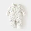 Mameluco para bebé, Ropa para bebé niña, Nuevo estilo de otoño e invierno, Algodón puro acolchado para bebé niño, Abrigo de algodón cálido engrosado, Abrigo de algodón