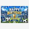 2027 Nuevo Fondo de Fiesta de Cumpleaños de Fútbol Decoración Fotográfica Tela Colgante Decoración de Festival Infantil Pancarta