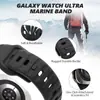 Para Samsung Galaxy Watch7 Ultra 47mm Pulseira com Fivela Onda Silicone Esporte Oficial de Pulso