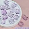Accesorios de cristal de gato KT de color transparente, dibujos animados, lindos agujeros rectos, cuentas, hechos a mano, pulsera, collar, material al por mayor