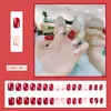 Uñas Almendradas Portátiles, Uñas Largas Estilo Europeo y Americano, Estilo Dulce y Fresco, Arte de Uñas con Pedrería Estrella Cruzada Blanco y Negro, Puntas de Uñas Postizas, Pegatinas para Uñas