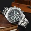 Reloj de pulsera multifunción de seis pines de Lao, reloj de moda para hombre, banda de acero, reloj de cuarzo, fabricantes, venta al por mayor, generación