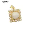 WT-JP357 estilo Palacio vintage gema colorida amatista piedra brillante colgante de nicho joyería se puede usar como accesorios para pendientes