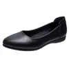 Zapatos de Trabajo Estilo Nuevo Primavera 2024 Zapatos de Trabajo de Suela Suave para Mujer Negros Talla Grande Zapatos Planos Tacón Bajo Zapatos Profesionales para Mujer Zapatos de Cuero para Mujer