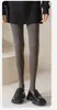 Leggings de cintura alta de color oscuro para mujer para otoño e invierno, forrados de felpa, engrosados, cálidos, adelgazantes, con pie, adecuados para usar como prenda exterior