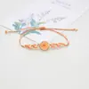 Pulseiras de Flores Secas Mais Vendidas Transfronteiriças, Pulseiras de Narciso e Flor de Cerejeira, Pulseiras Trançadas, Presentes para Estudantes e Namoradas, Itens para Barracas de Feira