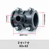 Accesorios para Tuberías Agrícolas de PE Conector en Silla de Montaje para Aspersor Conector de Interfaz para Tubería de Agua Reparación de Tubería de Agua con Control de Interruptor Conector Rápido para Tubería de Ramificación