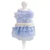 Vestido para Gato Primavera y Verano Falda para Gato Estilo Princesa Lazo Delgado Transpirable Ropa para Mascotas para Gatos Adultos y Gatitos