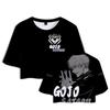 Camiseta de mujer con el periférico de anime de batalla Manshu, suave y cómoda, de manga corta con ombligo, sencilla y dulce, ropa para mujer