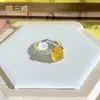 Suministro en vivo ágata de alta calidad para hombres y mujeres chapado en oro incrustado calcedonia en vivo anillo de imitación de cera de abeja joyería vintage