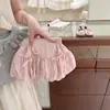 Traje de Verano para Niñas 2026 Nuevo Conjunto de Verano Bebé Dulce Cuello de Encaje Top de Punto Pantalones Cortos Rosas Conjunto de Dos Piezas