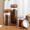 Pote de Armazenamento de Vidro Borossilicato Alto Armazenamento de Cozinha Chá Aromatizado Pote Selado de Grão Grosso Vidro Transparente Simples Pote de Armazenamento Espessado
