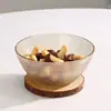 Tazón de puntos marrones, alto valor estético, tazón doméstico de arroz con puntos, tazón para frutas y postres, tazón de vidrio resistente a altas temperaturas para condimentos de hot pot