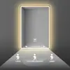 Espejo de Baño Inteligente Montado en Pared Espejo de Baño para el Hogar con Luz, Pantalla Táctil, Antivaho, Espejo Iluminado LED