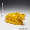 Figura de Vaca Deitada em Cerâmica Tang Sancai Feng Shui Decoração de Casa Prateleira Antiga Mesa de Chá Banheiro Sala de Estar Zodíaco Vaca Cerâmica Artesanato