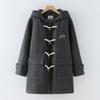 Broche Jk Botón de Cuerno Abrigo de Lana para Mujer Otoño e Invierno 2025 Estilo Escuela Japonesa de Longitud Media Petite