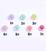 Cuentas de bola de color interior transparente de 8 mm en fabricantes de cuentas suministro directo pulsera mano DIY niños acrílico joyería accesorios