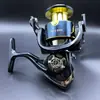 Carrete de Pesca Spinning para Mar, Carrete de Pesca de Metal Completo con Bobina para Hilo, Sin Holgura, Ultraligero, Lanzamiento Largo, Pesca de Roca, Caña de Mar Universal