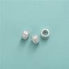 Plata esterlina S925 plata lisa patrón de diez mil caracteres cuenta rueda cuenta DIY hecho a mano trenzado cuerda cuentas pulsera cuentas sueltas material de accesorios