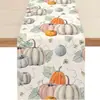 Corredor de Mesa de Temporada de Cosecha de Otoño de Venta Caliente Transfronteriza, Corredor de Mesa de Calabaza y Hoja de Arce, Tela para Mesa de Café, Sala de Estar, Restaurante, Decoración, Mantel
