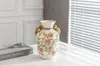 Nuevo Jarrón de Cerámica Azul y Blanco Estilo Chino, Decoración Creativa para el Hogar, Arreglo de Flores Secas Estilo Americano de Lujo Ligero con un Toque de Alta Gama