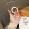 Aplicável ao Apple 18Promax Vinho Tinto Transparente com Suporte Magnético Capa para Celular iPhone17 Acrílico Anti-queda 16 Proteger