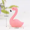 Chen Jun Artesanato Flamingo Presente Plástico PVC Ornamento Chaveiro Acessório Topper de Bolo Paisagem em Miniatura Ornamento