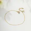 Xuping Moda Europeia e Americana Transfronteiriça Sino Borla Tornozeleira Aço Inoxidável Cor 14K Novo Simples e Único Joia para Pé Atacado