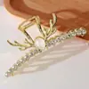 Pinza para el Cabello de Metal para Mujer, Pinza Tiburón de Lujo de Alta Gama, Pasador para Peinados Recogidos, Accesorio para el Cabello con Perlas para la Parte Trasera de la Cabeza