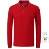 Polos Masculinos Personalizados, Uniformes de Equipe, Cor Sólida Slim-Fit Casual Algodão Gola Virada para Baixo, Novas Camisetas de Manga Comprida para Primavera e Outono