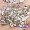 Paquete Mixto de 100 Decoraciones para Uñas, Pedrería Irregular Color Púrpura Fantasma, Pedrería de Vidrio de Fondo Plano Estilo Influencer de Tiktok, Pedrería de Cristal