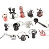 Llavero de Café Estéreo 3D Regalo Pequeño Personalización Aparato de Café Artificial Colgante para Bolso Pequeño Hebilla de Metal Personalización
