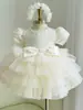 Vestido Infantil 2026 Novo Amazon Laço Tela Bolo Doce Fofo Princesa Vestido Crianças Atacado