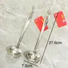 Cuchara para fondue de acero inoxidable no magnético Colador 7 puntos 8 puntos mango largo grueso para el hogar cocina comercial pequeña concha para sopa al por mayor